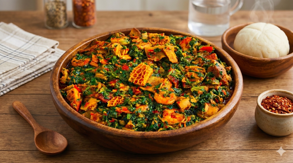 Efo Riro (Yoruba Spinach) - West African catering by Monmu & Monje