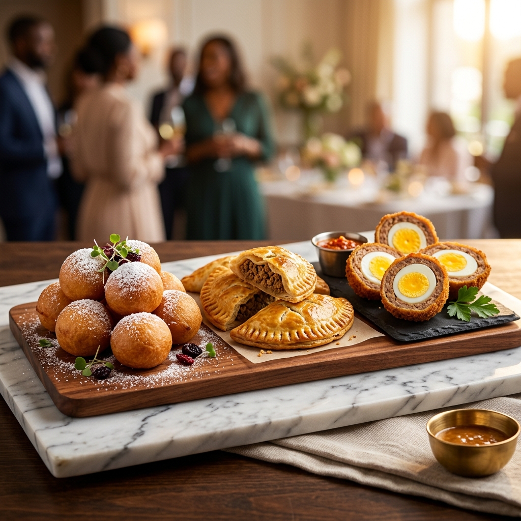 Golden Puff Puff & Meatpies